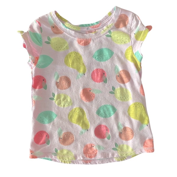 Cat & Jack Other - Girls Fruit Shirt, Pink, 5T, Cat & Jack, Lemons, Oranges